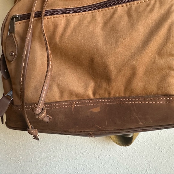 Vintage Eddie Bauer | Leather & Canvas Backpack - Picture 3 of 9